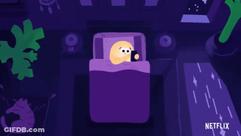 Cartoon Character Laying In Bed Netflix GIF
