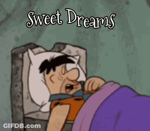 Cartoon Character Laying In Bed Sweet Dreams GIF
