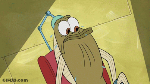 Cartoon Character Laying In Chair With Lamp On Head GIF