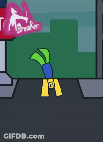 Cartoon Character Laying In Front Of Breaker Sign GIF