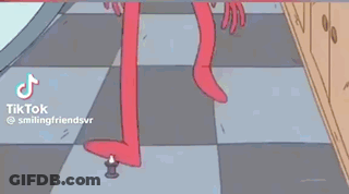 Cartoon Character Laying On Floor In Tie GIF