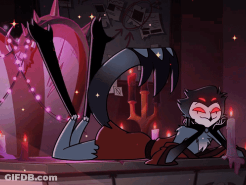 Cartoon Character Laying On Table With Candles And Heart GIF