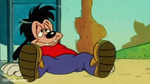 Cartoon Character Laying With Feet Up GIF