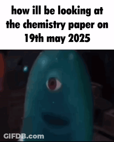 Cartoon Character Looking At Chemistry Paper GIF