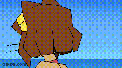 Cartoon Character Looking At Ocean GIF