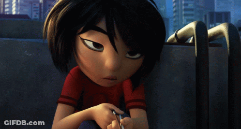 Cartoon Character Looking Down From Ledge GIF