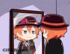 Cartoon Character Looking In Mirror GIF
