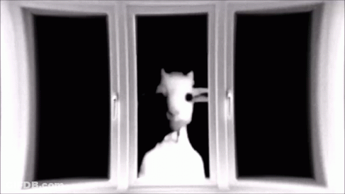 Cartoon Character Looking Out Of Window GIF