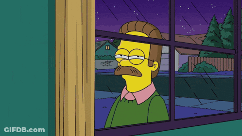Cartoon Character Looking Out Window Eyes Closed GIF