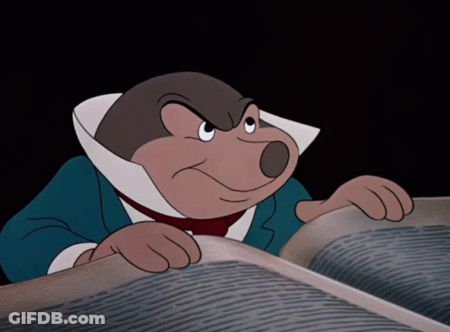 Cartoon Character Looking Over Book GIF
