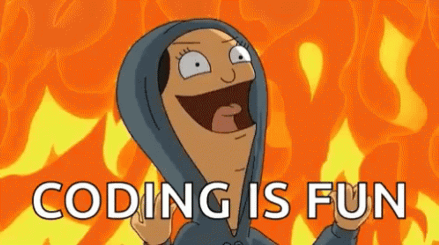 Cartoon Character Louise Belcher Coding Is Fun GIF
