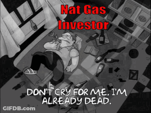 Cartoon Character Lying Down Nat Gas Investor GIF