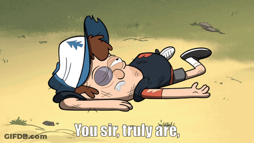 Cartoon Character Lying Down With You Sir Truly Are GIF
