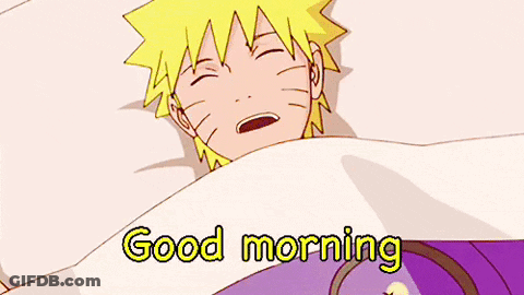 Cartoon Character Lying In Bed Good Morning GIF