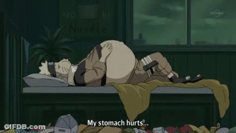 Cartoon Character Lying In Bed Hurt GIF