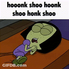 Cartoon Character Lying On Bed Hoonk Shoo GIF