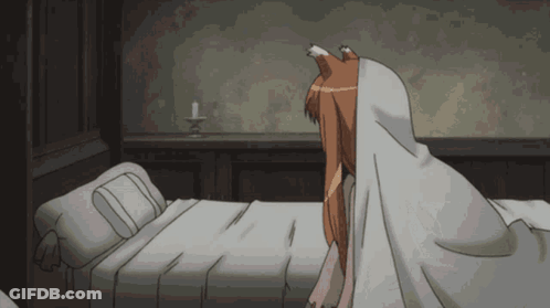 Cartoon Character Lying On Bed GIF