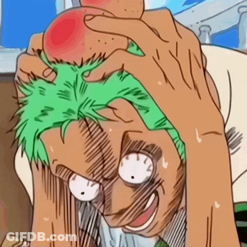 Cartoon Character Lying On Floor With Sword And Glasses GIF