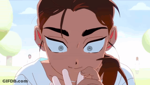 Cartoon Character Making Peace Sign GIF