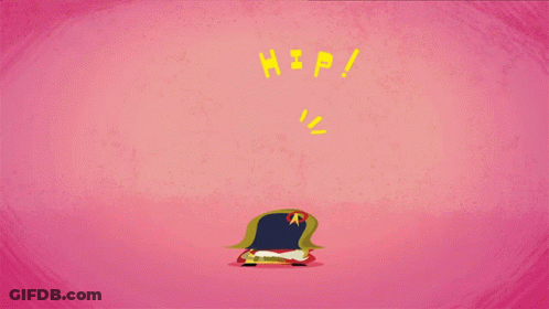 Cartoon Character MSP Pink Background GIF