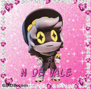 Cartoon Character N De Vale Pink Background GIF
