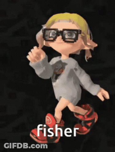 Cartoon Character Named Fisher GIF