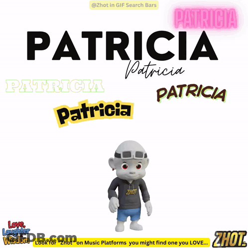 Cartoon Character Named Patricia On Poster GIF