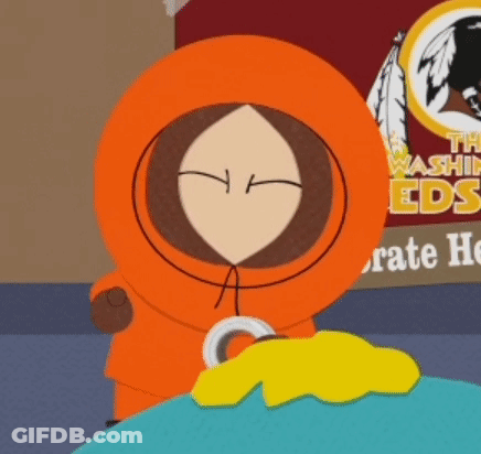 Cartoon Character Near Washington Redskins Sign GIF
