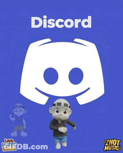 Cartoon Character Next To Discord Logo GIF