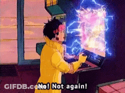Cartoon Character No Not Again Arcade Machine GIF