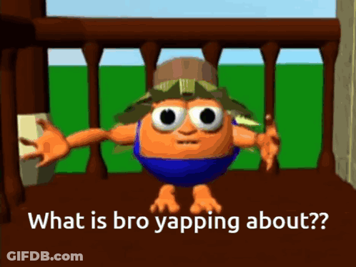 Cartoon Character On Balcony What Bro Yapping About GIF