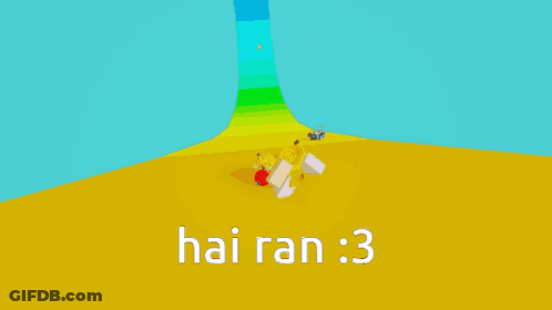 Cartoon Character On Green Hill Hai Ran : 3 GIF