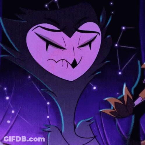 Cartoon Character On Purple Background GIF