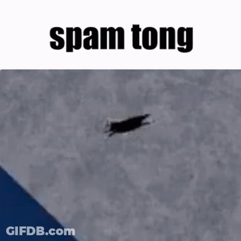 Cartoon Character On Snow Hill Saying Spam Tong GIF