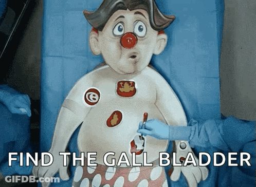 Cartoon Character Operation Find The Gall Bladder GIF