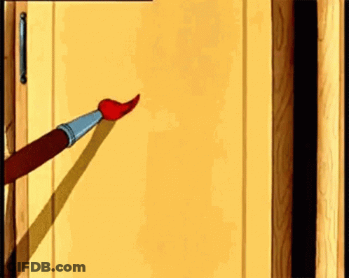 Cartoon Character Painting On Wall GIF