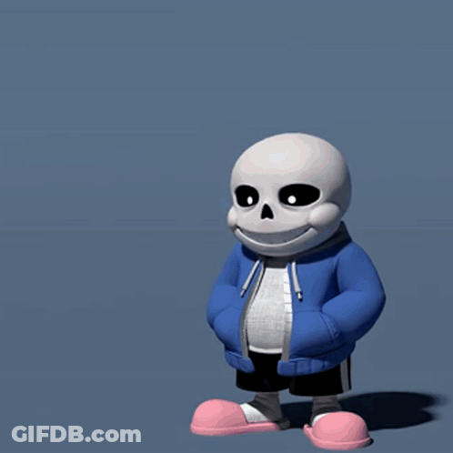 Cartoon Character Painting With Blue Background GIF