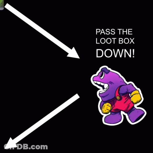 Cartoon Character Passes Loot Box GIF