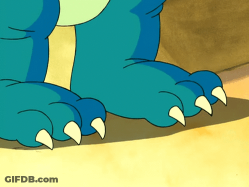 Cartoon Character Paws With White Claws GIF