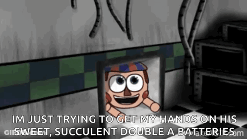 Cartoon Character Peeking Out Of Hole In Wall GIF
