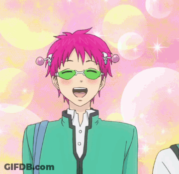 Cartoon Character Pink Hair Green Sunglasses Teddy Bear Head GIF