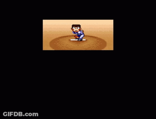 Cartoon Character Playing Baseball GIF