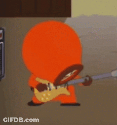 Cartoon Character Playing Guitar With Basketball On Face GIF