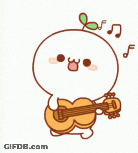 Cartoon Character Playing Guitar GIF