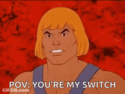 Cartoon Character Pointing At Camera POV You're My Switch GIF