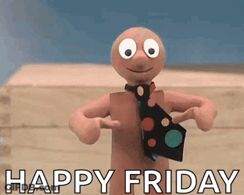 Cartoon Character Pointing At Tie GIF