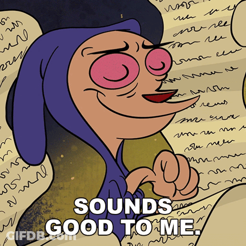 Cartoon Character Pointing Saying Sounds Good To Me GIF