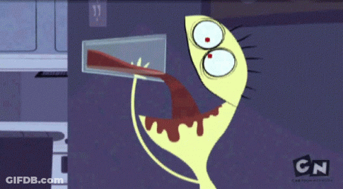 Cartoon Character Pouring Drink With Cartoon Network Logo GIF