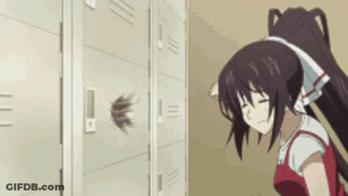 Cartoon Character Punching In Corner GIF