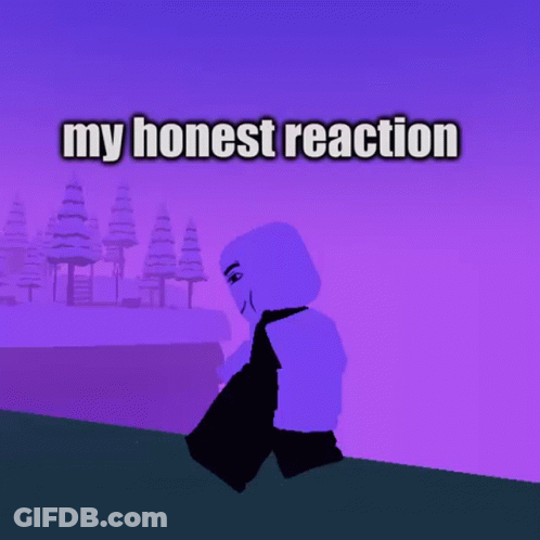Cartoon Character Purple Background My Honest Reaction GIF
